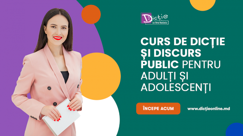 Curs de dicție și discurs public pentru adulți și adolescenți