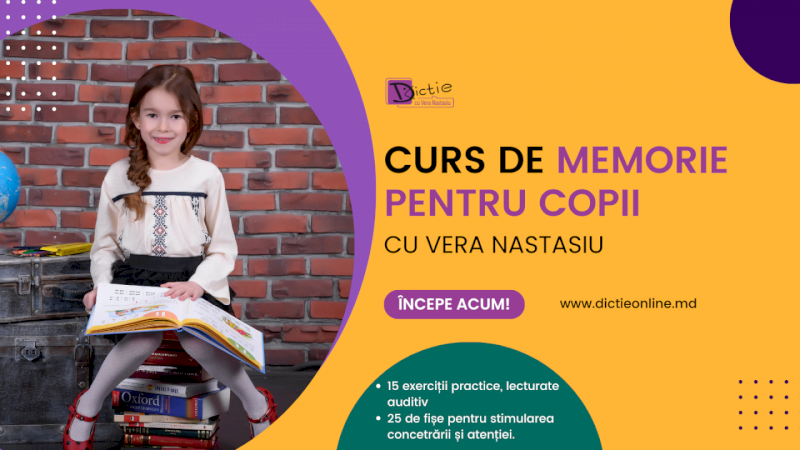 Curs de memorie pentru copii cu Vera Nastasiu